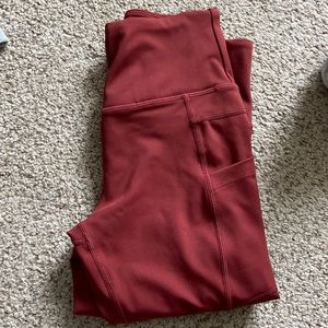 Red Zyia Active Leggings